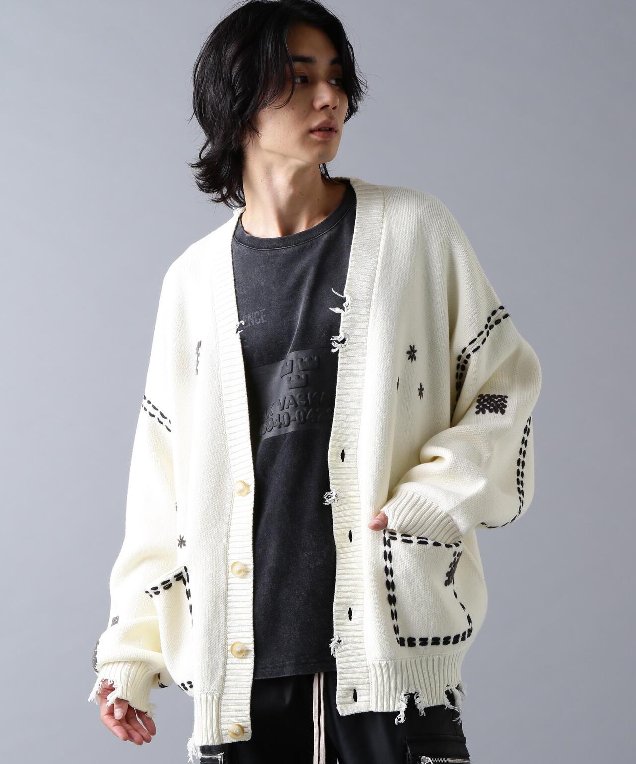 DankeSchon ダンケシェーン HAND STITCH KNIT CARDIGAN 手工縫線針織開衫