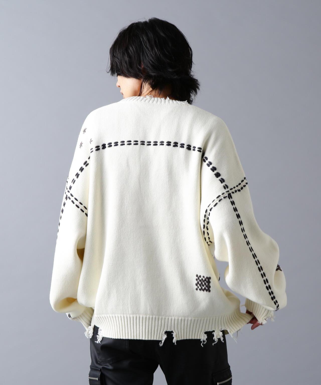 DankeSchon ダンケシェーン HAND STITCH KNIT CARDIGAN 手工縫線針織開衫