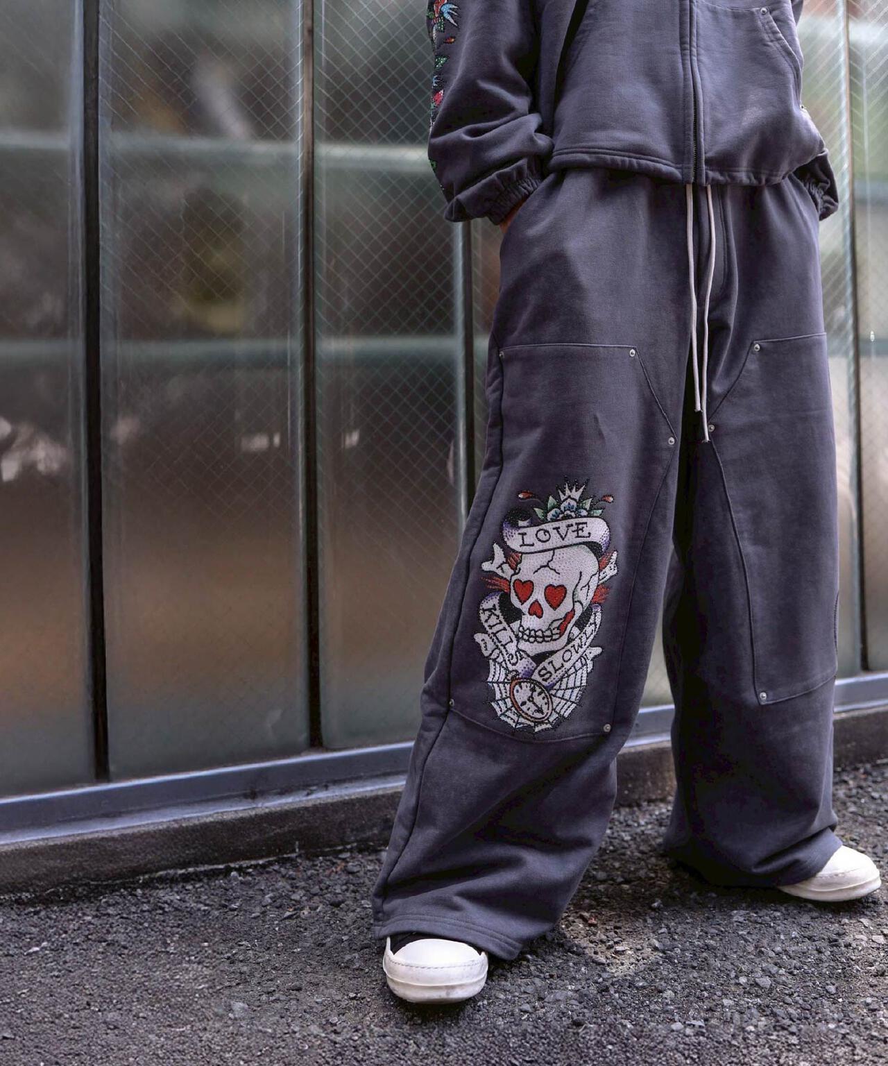 FR(13)NDS × Ed Hardy 聯名 雙膝設計 衛褲