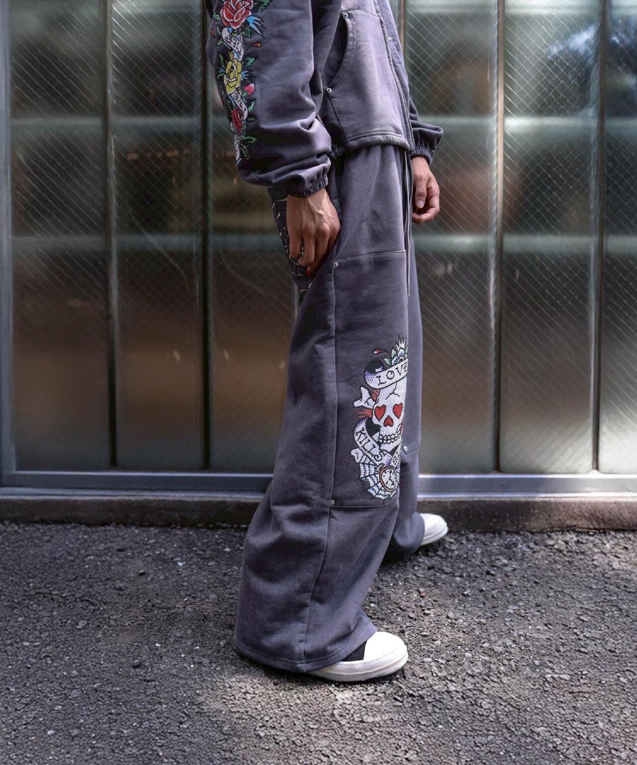 FR(13)NDS × Ed Hardy 聯名 雙膝設計 衛褲