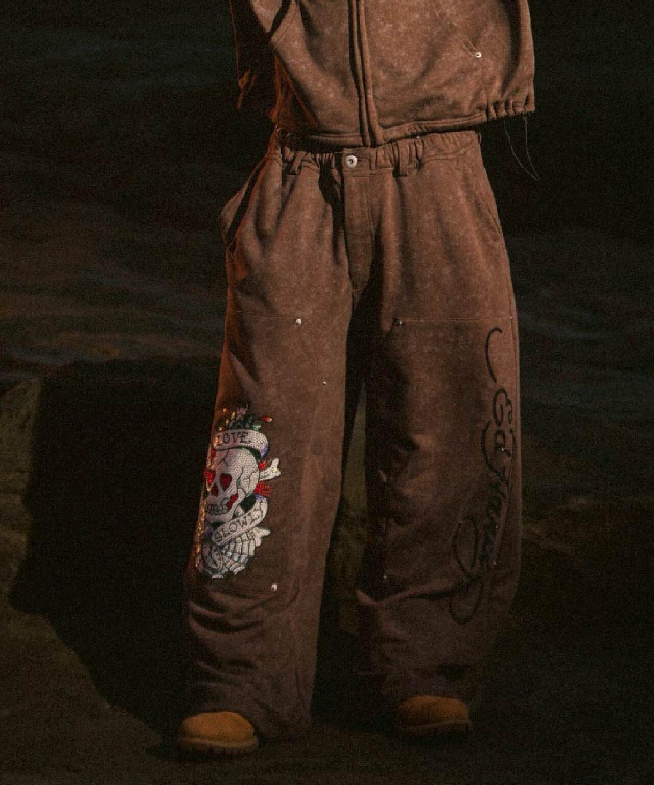 FR(13)NDS × Ed Hardy 聯名 雙膝設計 衛褲