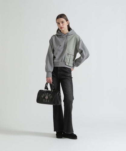VARSITY LEATHER MINI DUFFLE BAG 皮質迷你圓筒包
