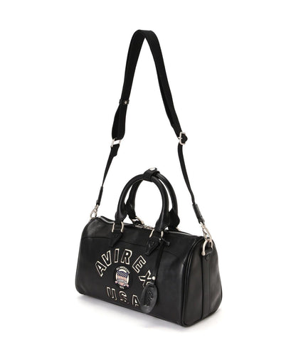 VARSITY LEATHER MINI DUFFLE BAG 皮質迷你圓筒包