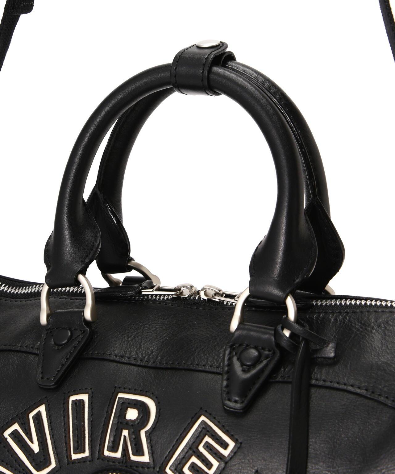 VARSITY LEATHER MINI DUFFLE BAG 皮質迷你圓筒包