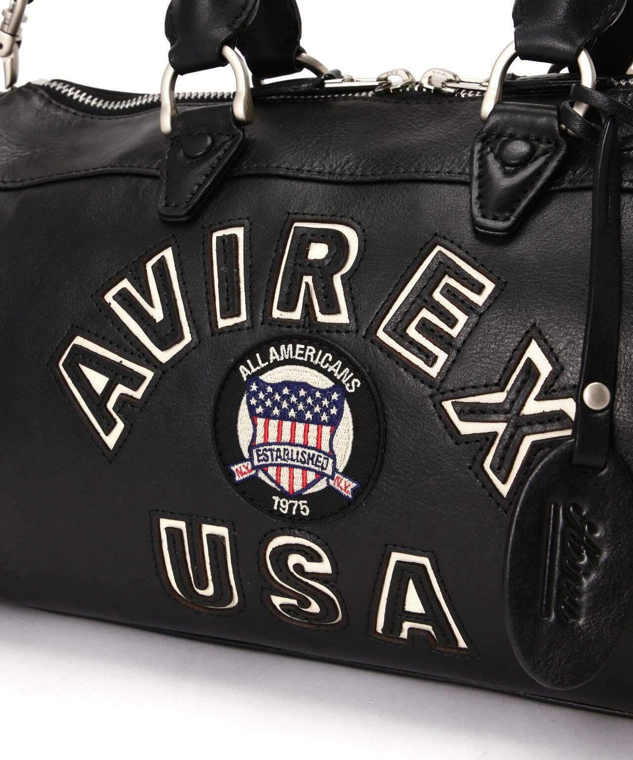 VARSITY LEATHER MINI DUFFLE BAG 皮質迷你圓筒包