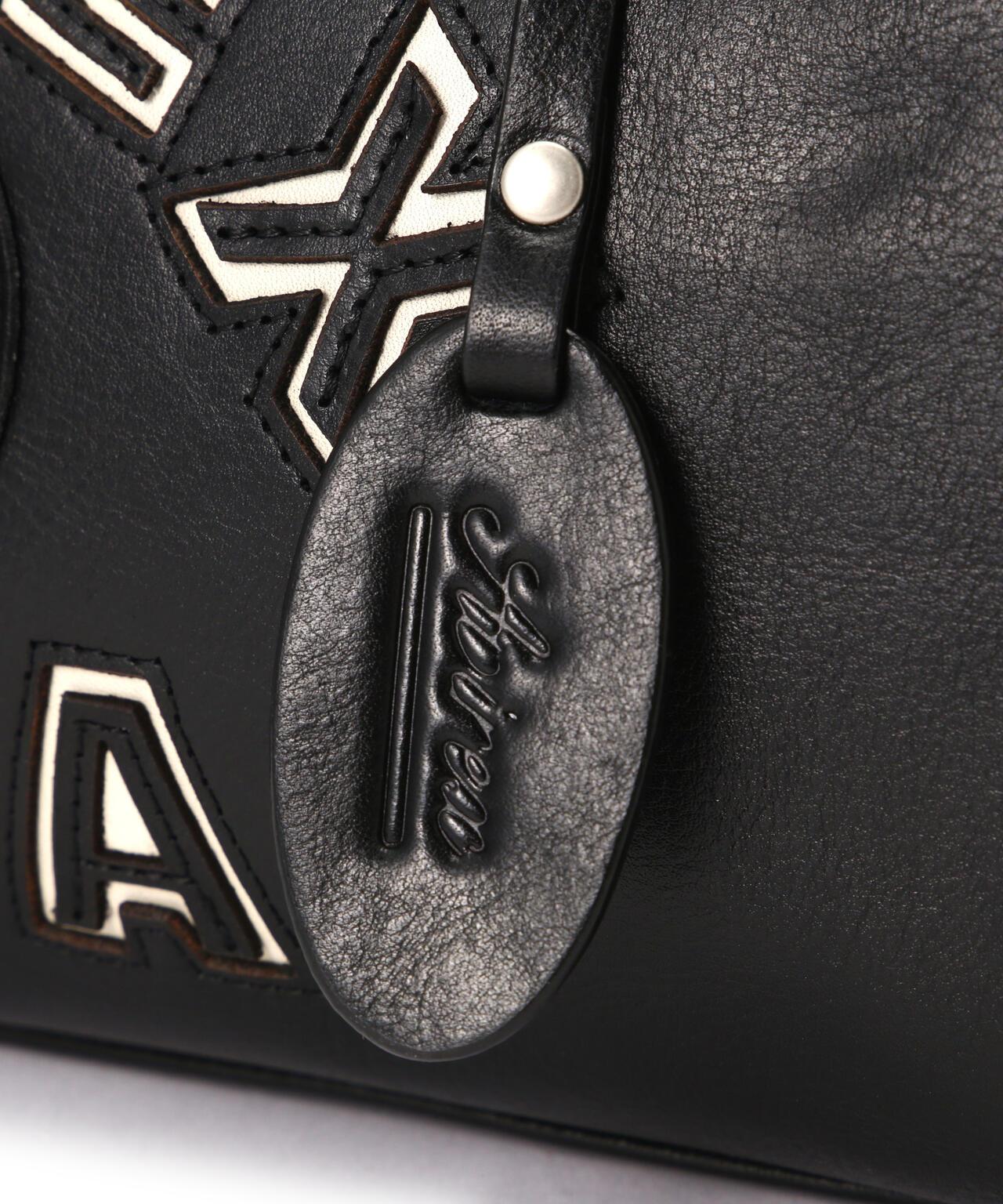 VARSITY LEATHER MINI DUFFLE BAG 皮質迷你圓筒包