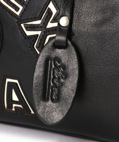 VARSITY LEATHER MINI DUFFLE BAG 皮質迷你圓筒包