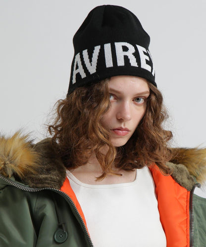 AVIREX LOGO BEANIE logo設計 針織面料 針織帽（專賣店）