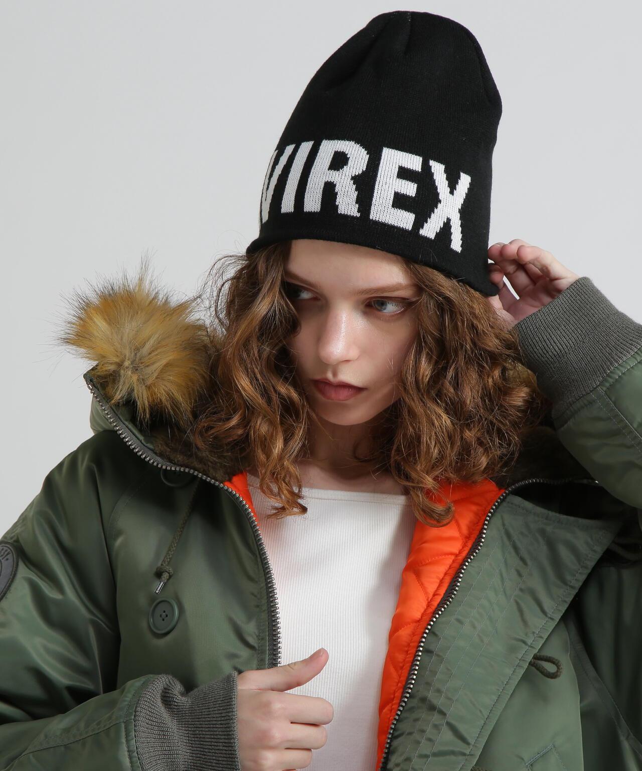 AVIREX LOGO BEANIE logo設計 針織面料 針織帽（專賣店）