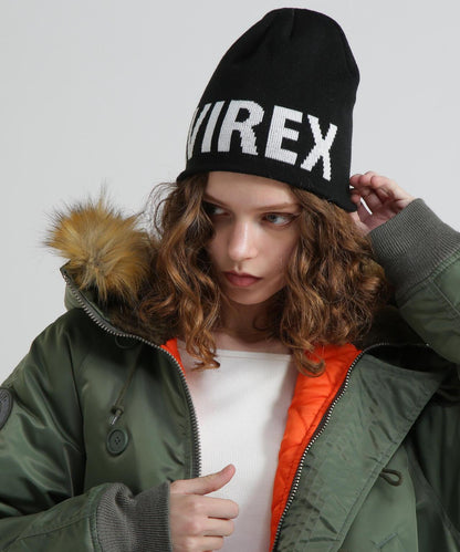 AVIREX LOGO BEANIE logo設計 針織面料 針織帽（專賣店）