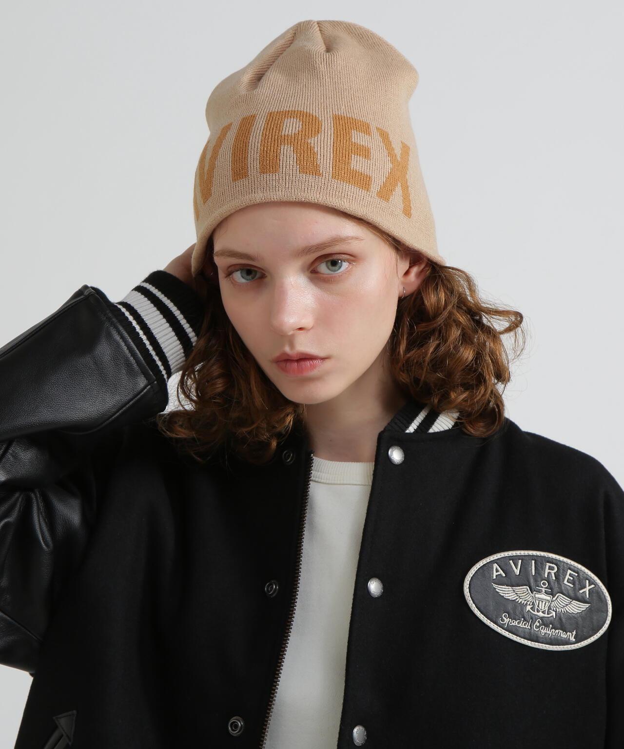 AVIREX LOGO BEANIE logo設計 針織面料 針織帽（專賣店）