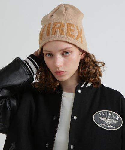 AVIREX LOGO BEANIE logo設計 針織面料 針織帽（專賣店）
