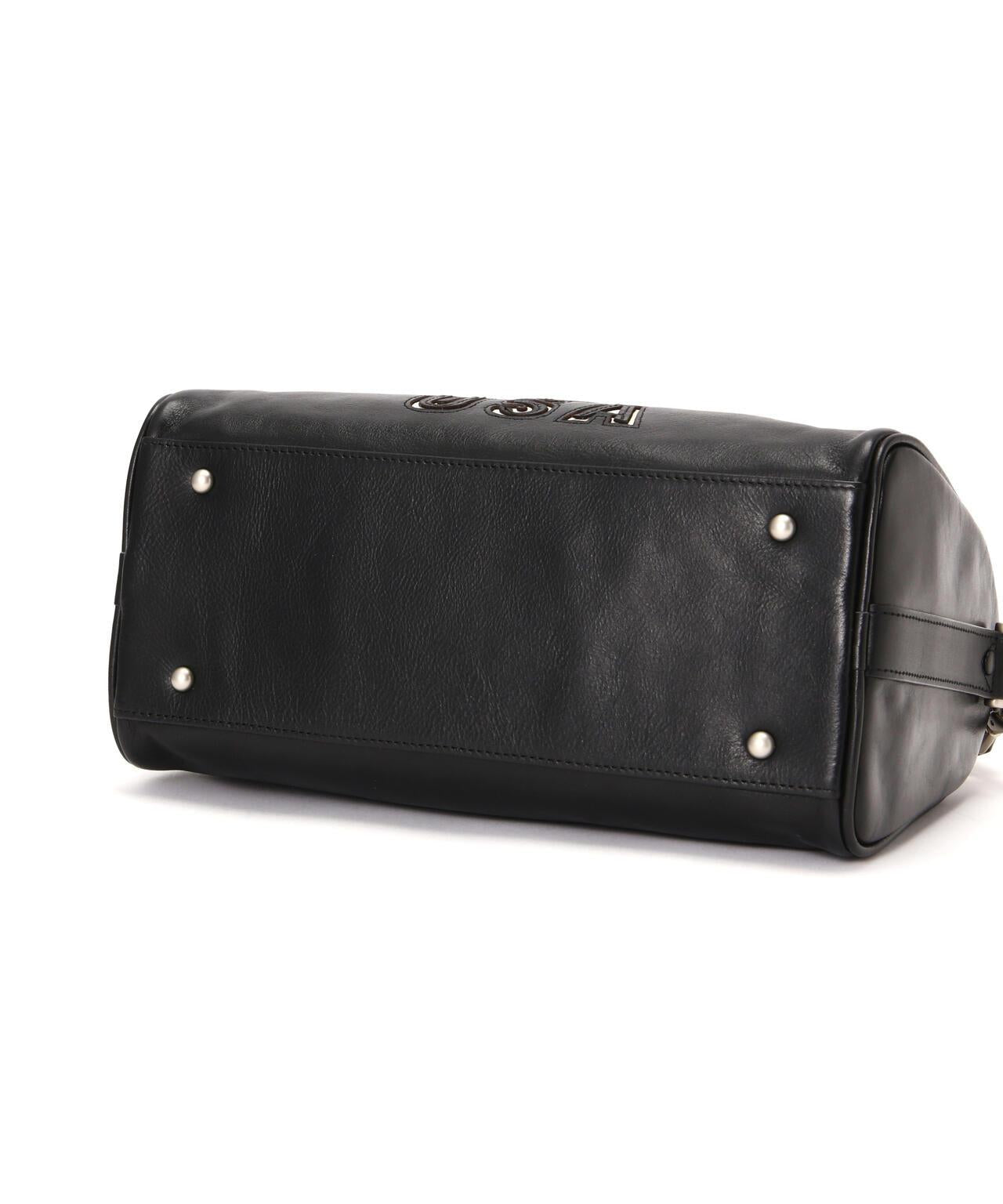 VARSITY LEATHER MINI DUFFLE BAG 皮質迷你圓筒包