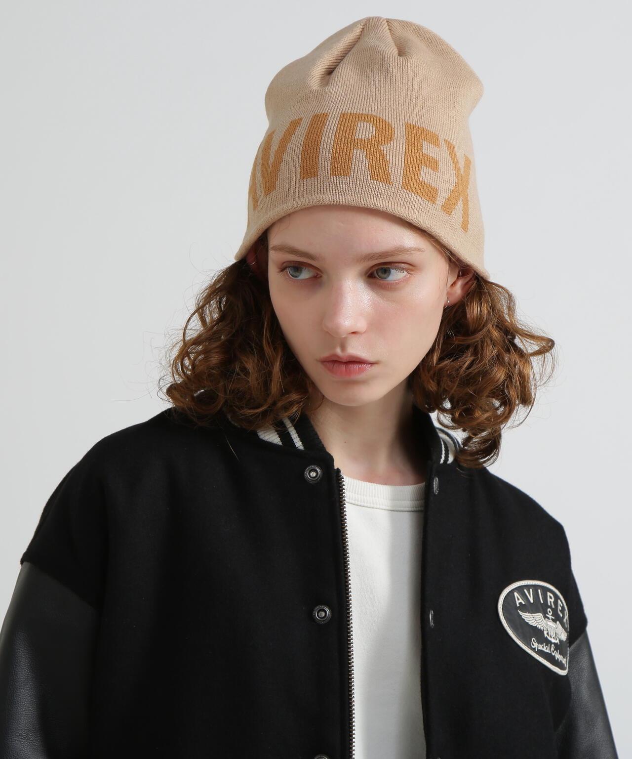 AVIREX LOGO BEANIE logo設計 針織面料 針織帽（專賣店）