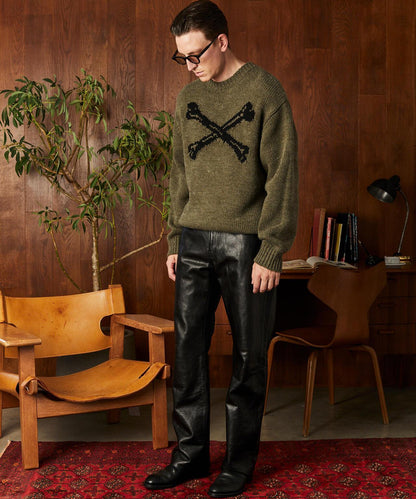 CROSS BONE KNIT 交叉骨圖案 針織 針織衫