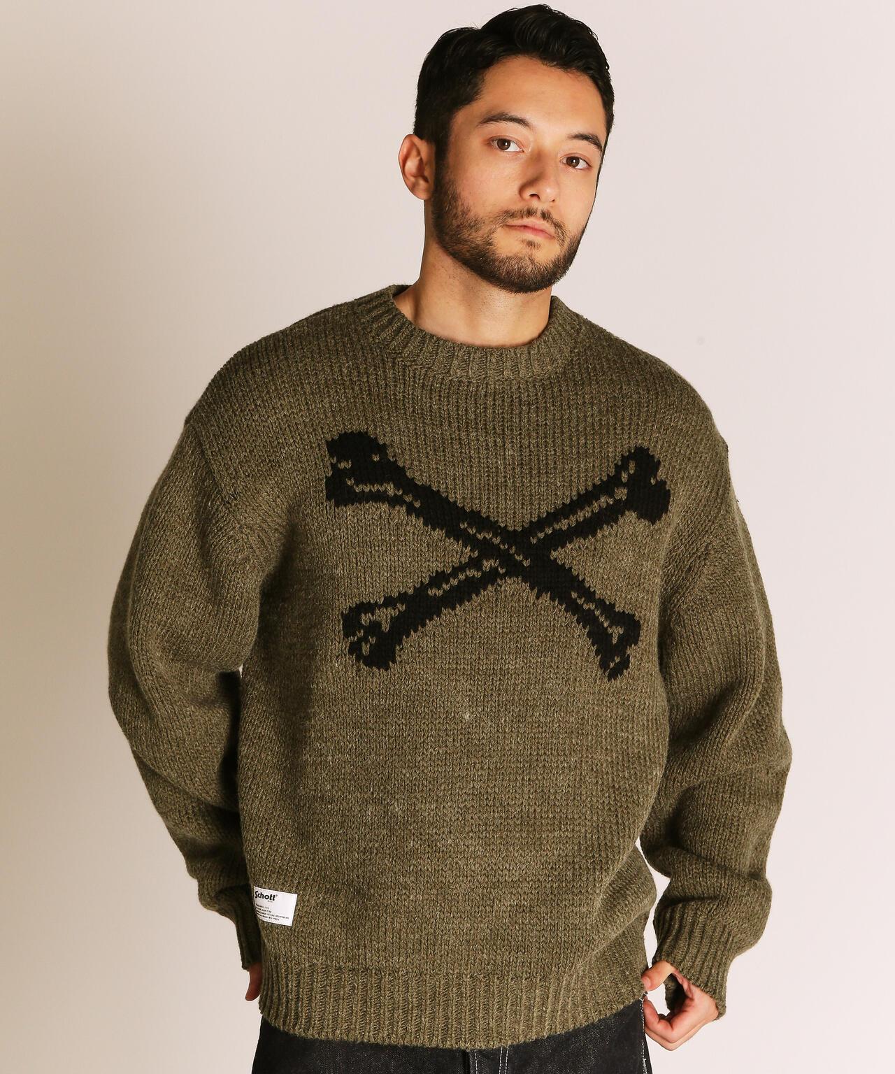 CROSS BONE KNIT 交叉骨圖案 針織 針織衫