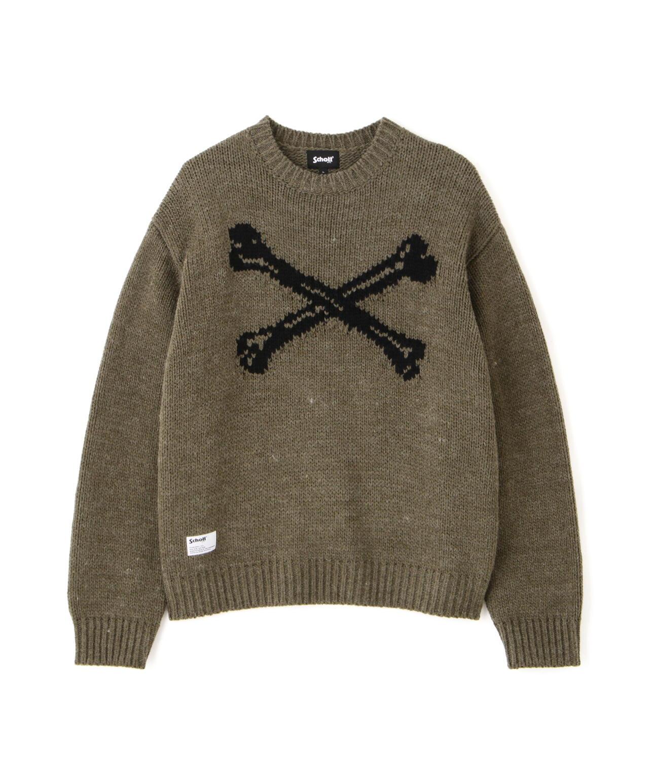 CROSS BONE KNIT 交叉骨圖案 針織 針織衫