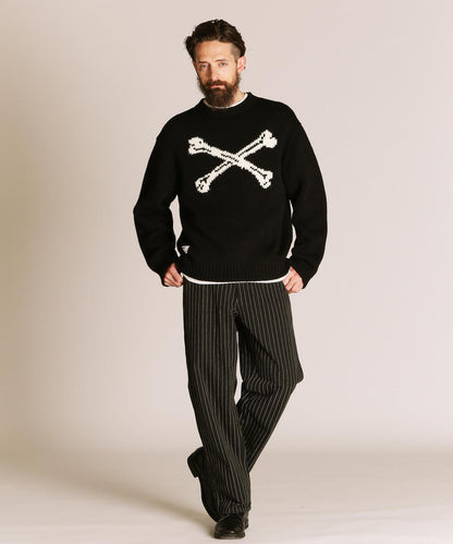 CROSS BONE KNIT 交叉骨圖案 針織 針織衫