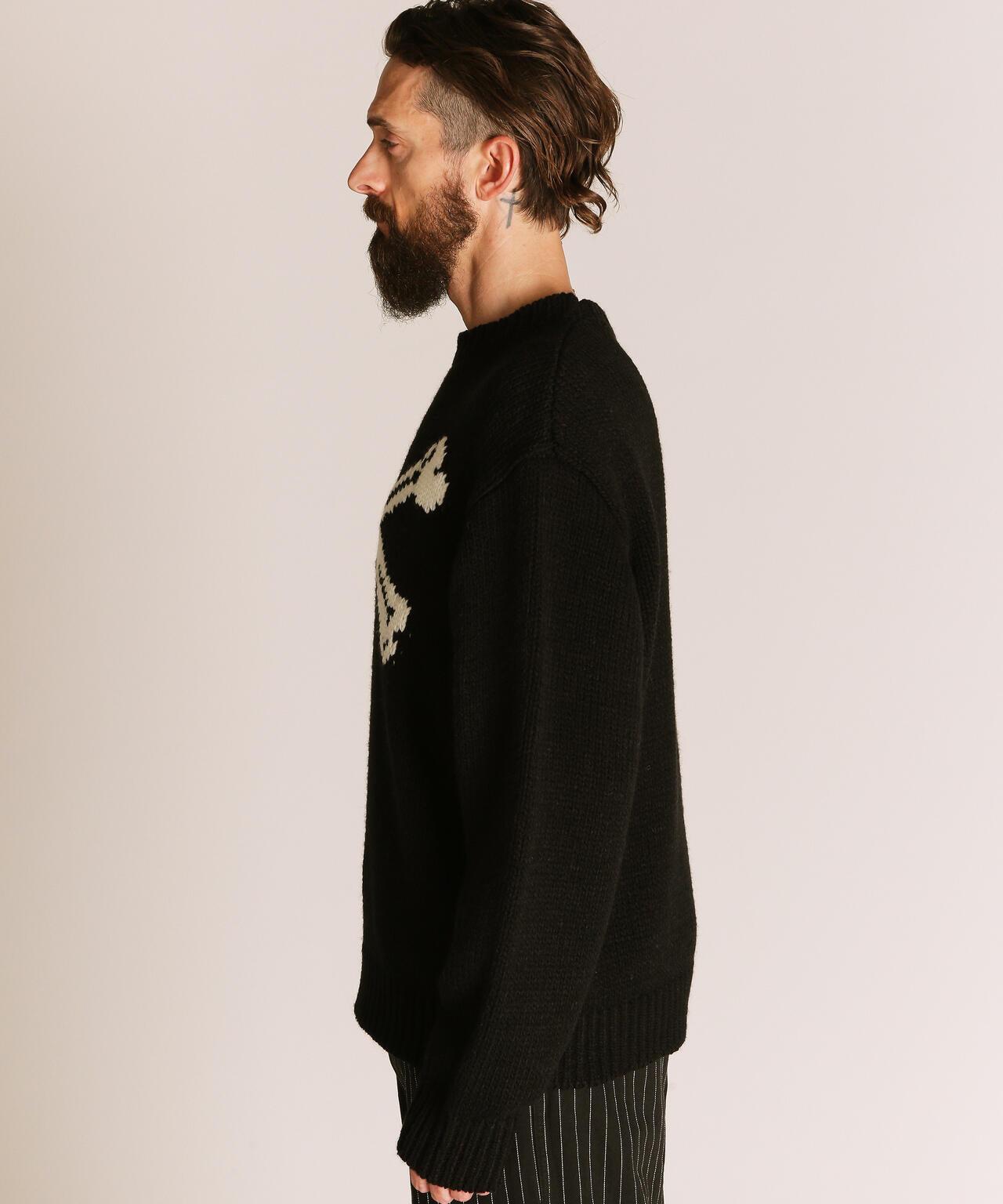 CROSS BONE KNIT 交叉骨圖案 針織 針織衫
