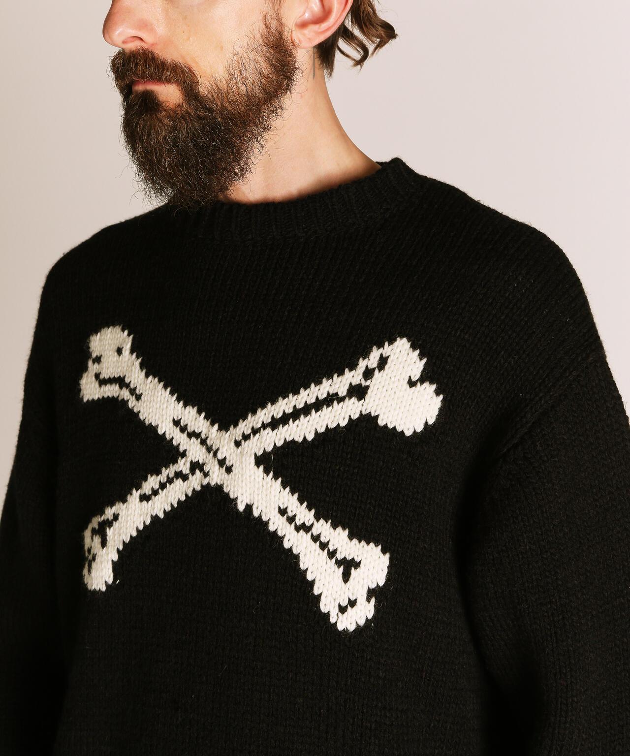 CROSS BONE KNIT 交叉骨圖案 針織 針織衫