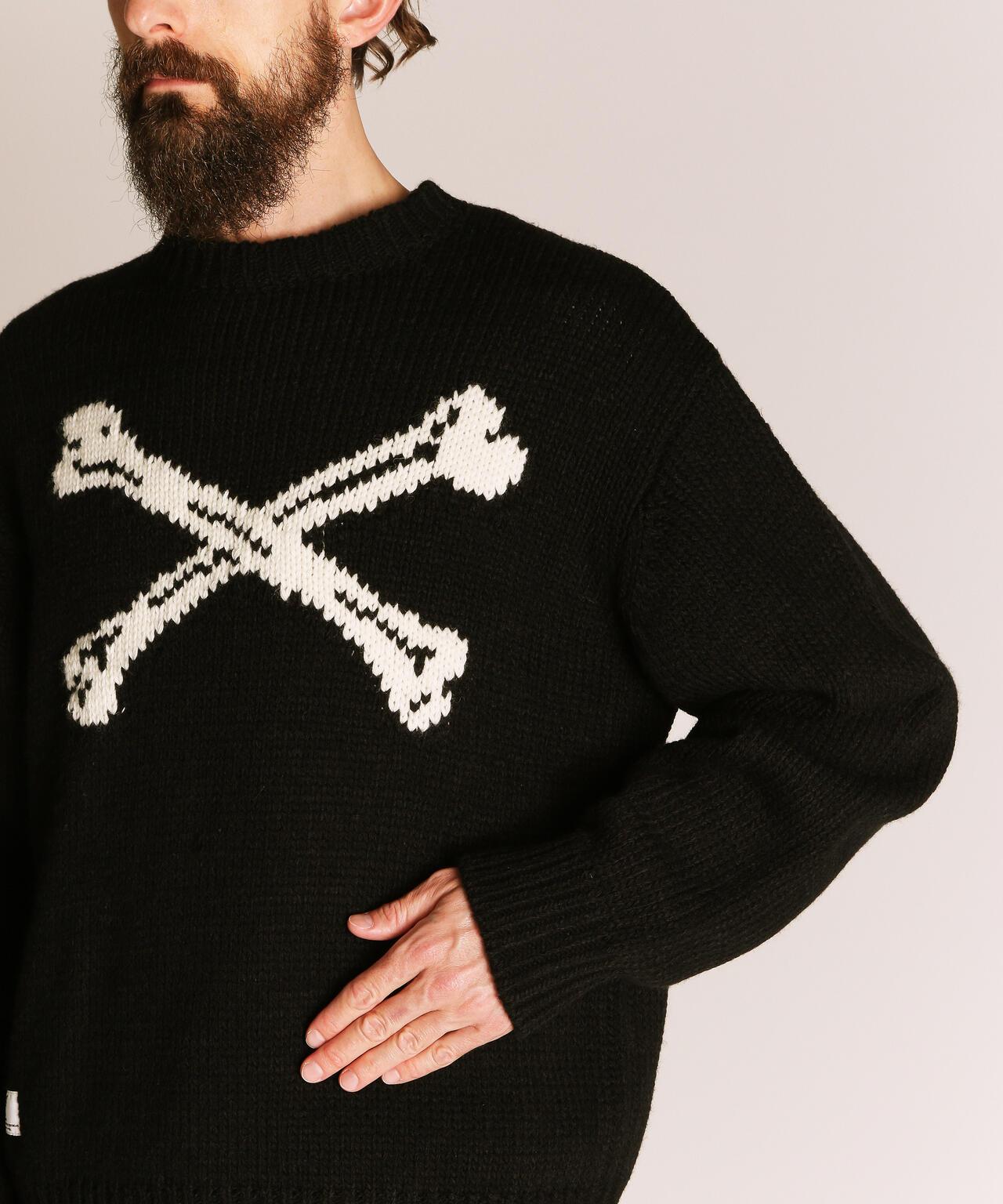 CROSS BONE KNIT 交叉骨圖案 針織 針織衫
