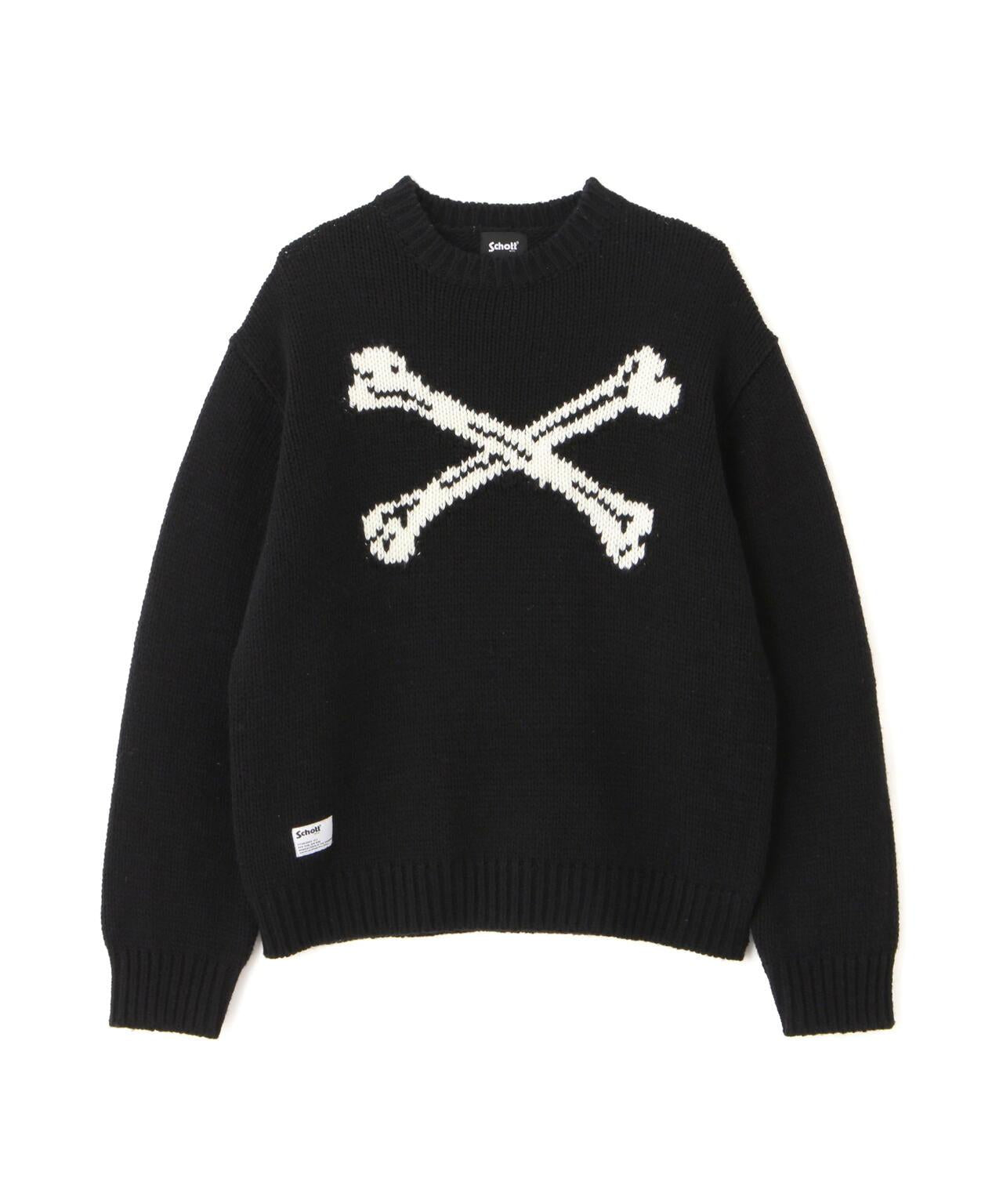 CROSS BONE KNIT 交叉骨圖案 針織 針織衫