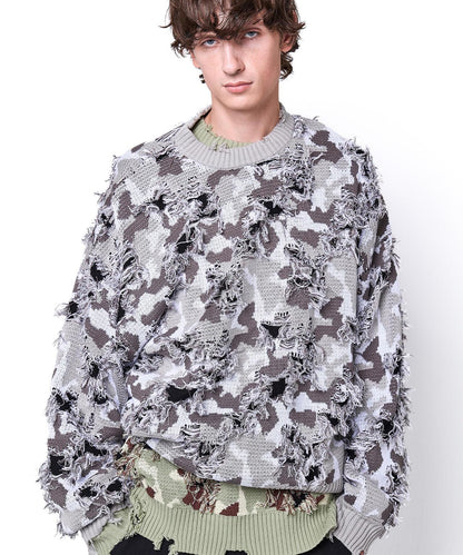 DankeSchon ダンケシェーン CAMO KNIT CREWNECK 圓領針織毛衣