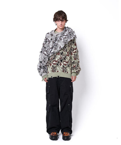 DankeSchon ダンケシェーン CAMO KNIT CREWNECK 圓領針織毛衣