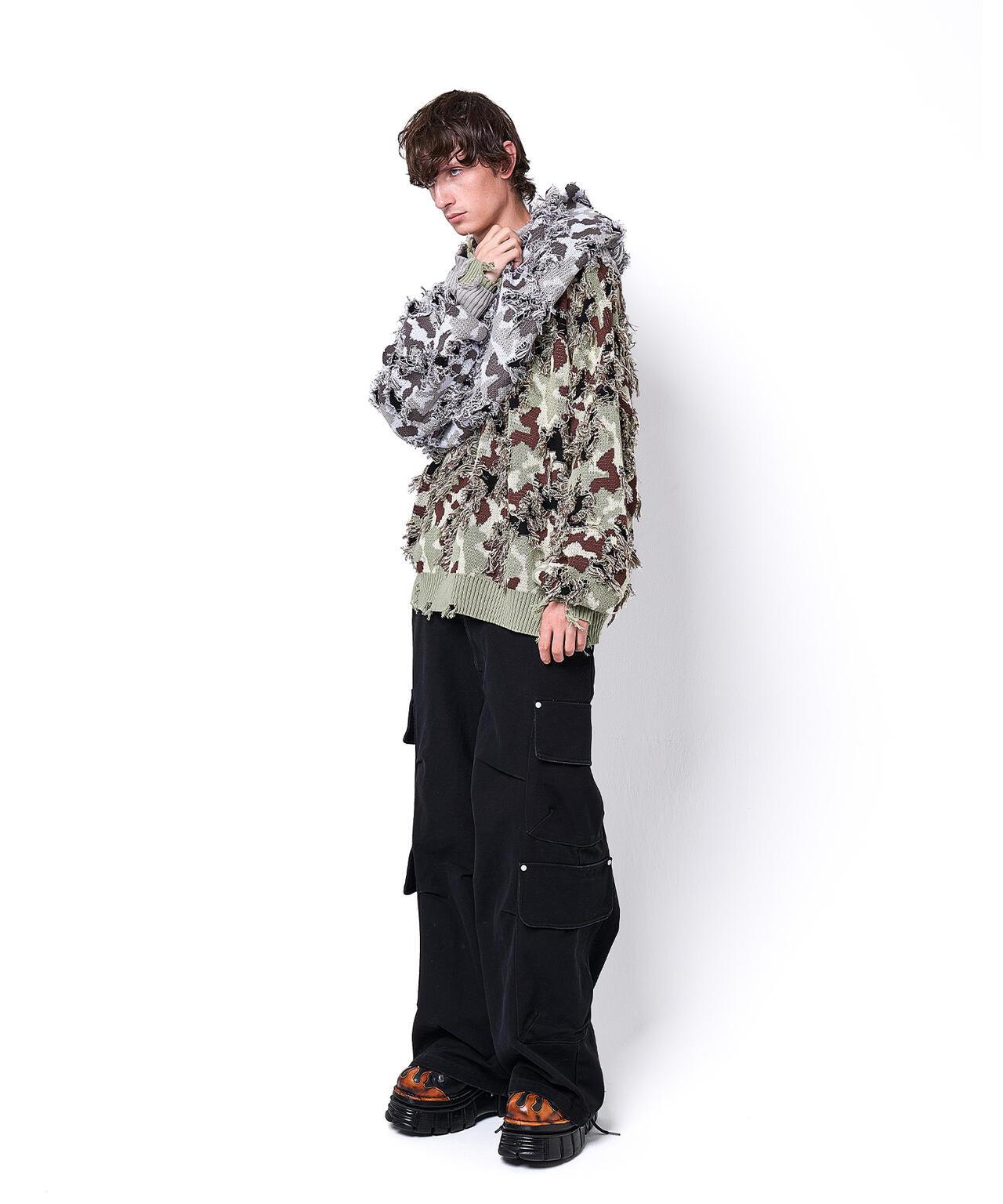 DankeSchon ダンケシェーン CAMO KNIT CREWNECK 圓領針織毛衣