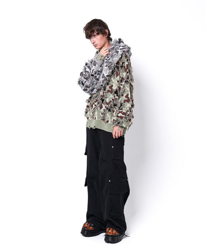 DankeSchon ダンケシェーン CAMO KNIT CREWNECK 圓領針織毛衣