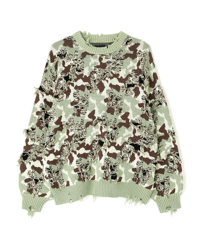 DankeSchon ダンケシェーン CAMO KNIT CREWNECK 圓領針織毛衣