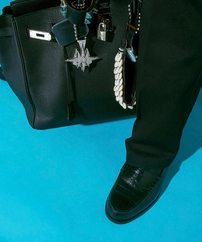 壓紋鱷魚紋拼接 The Kenford Fineshoes EMBOSSED LOAFERS BLACK CROCODILE COMBI 樂福鞋