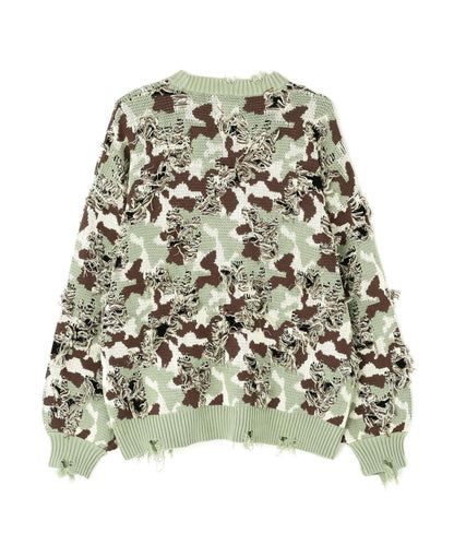DankeSchon ダンケシェーン CAMO KNIT CREWNECK 圓領針織毛衣