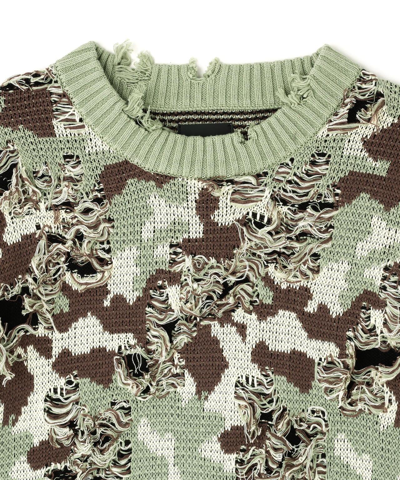 DankeSchon ダンケシェーン CAMO KNIT CREWNECK 圓領針織毛衣