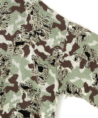 DankeSchon ダンケシェーン CAMO KNIT CREWNECK 圓領針織毛衣