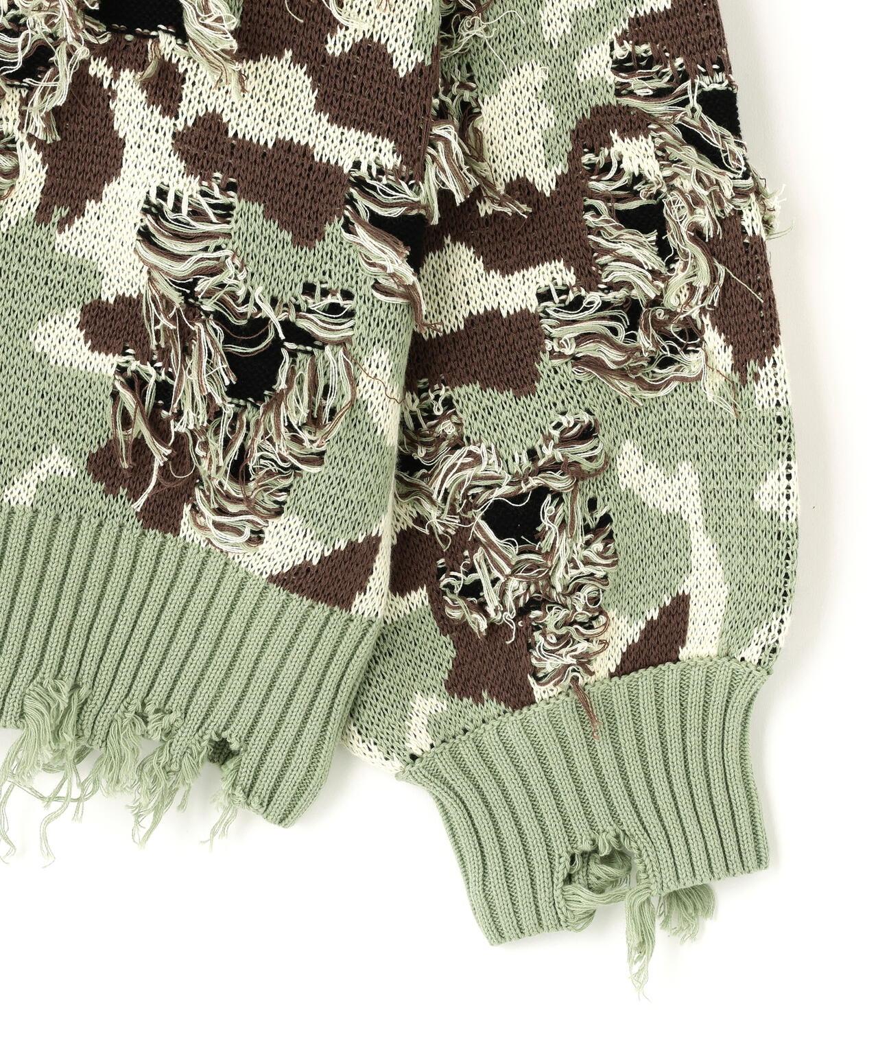 DankeSchon ダンケシェーン CAMO KNIT CREWNECK 圓領針織毛衣