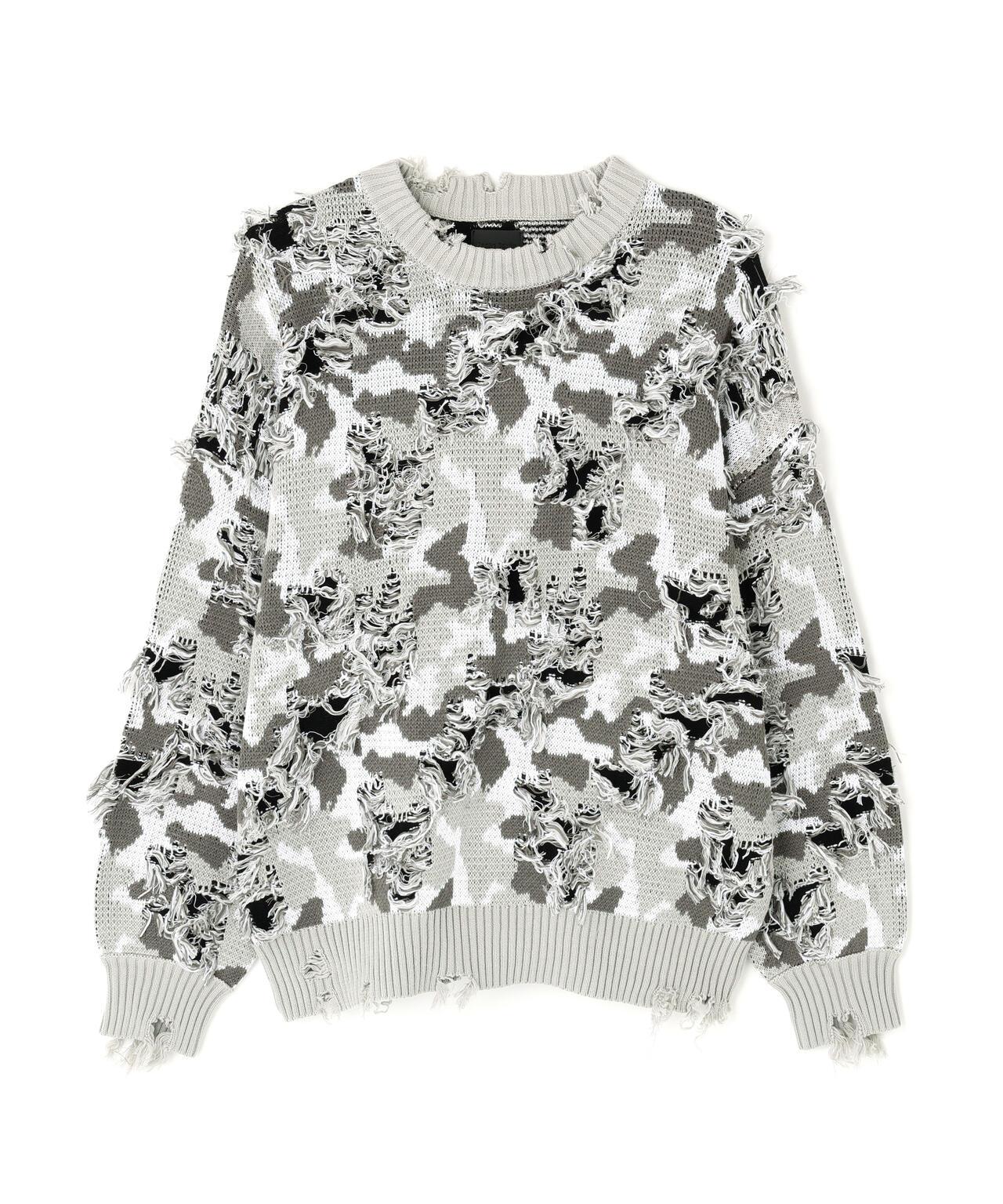 DankeSchon ダンケシェーン CAMO KNIT CREWNECK 圓領針織毛衣