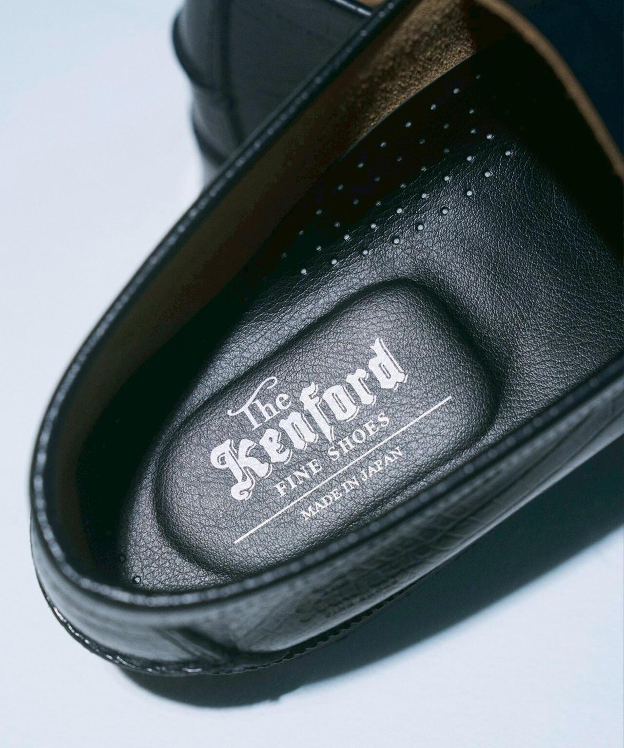 壓紋鱷魚紋拼接 The Kenford Fineshoes EMBOSSED LOAFERS BLACK CROCODILE COMBI 樂福鞋