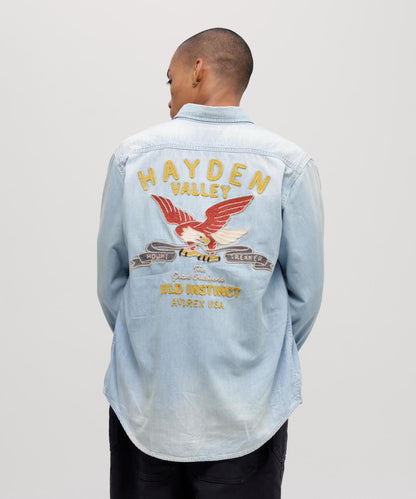EMB DENIM SHIRT ”HAYDEN VALLEY” 牛仔襯衫