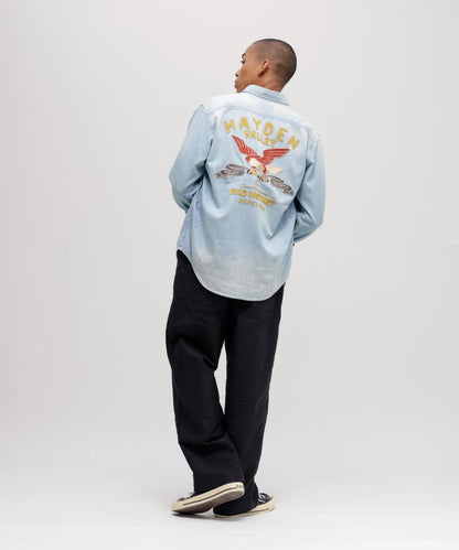 EMB DENIM SHIRT ”HAYDEN VALLEY” 牛仔襯衫
