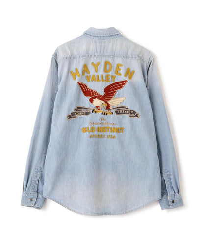 EMB DENIM SHIRT ”HAYDEN VALLEY” 牛仔襯衫