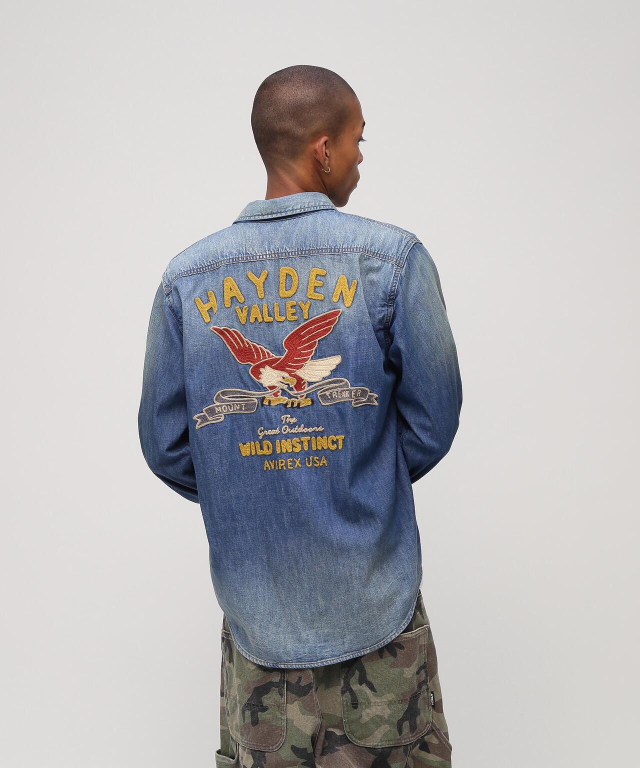 EMB DENIM SHIRT ”HAYDEN VALLEY” 牛仔襯衫