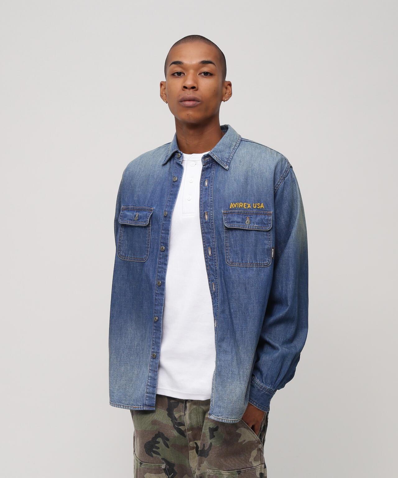 EMB DENIM SHIRT ”HAYDEN VALLEY” 牛仔襯衫