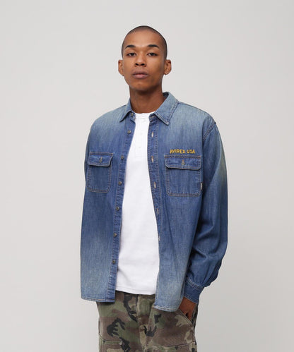 EMB DENIM SHIRT ”HAYDEN VALLEY” 牛仔襯衫