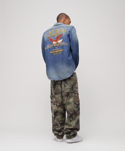 EMB DENIM SHIRT ”HAYDEN VALLEY” 牛仔襯衫