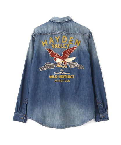 EMB DENIM SHIRT ”HAYDEN VALLEY” 牛仔襯衫