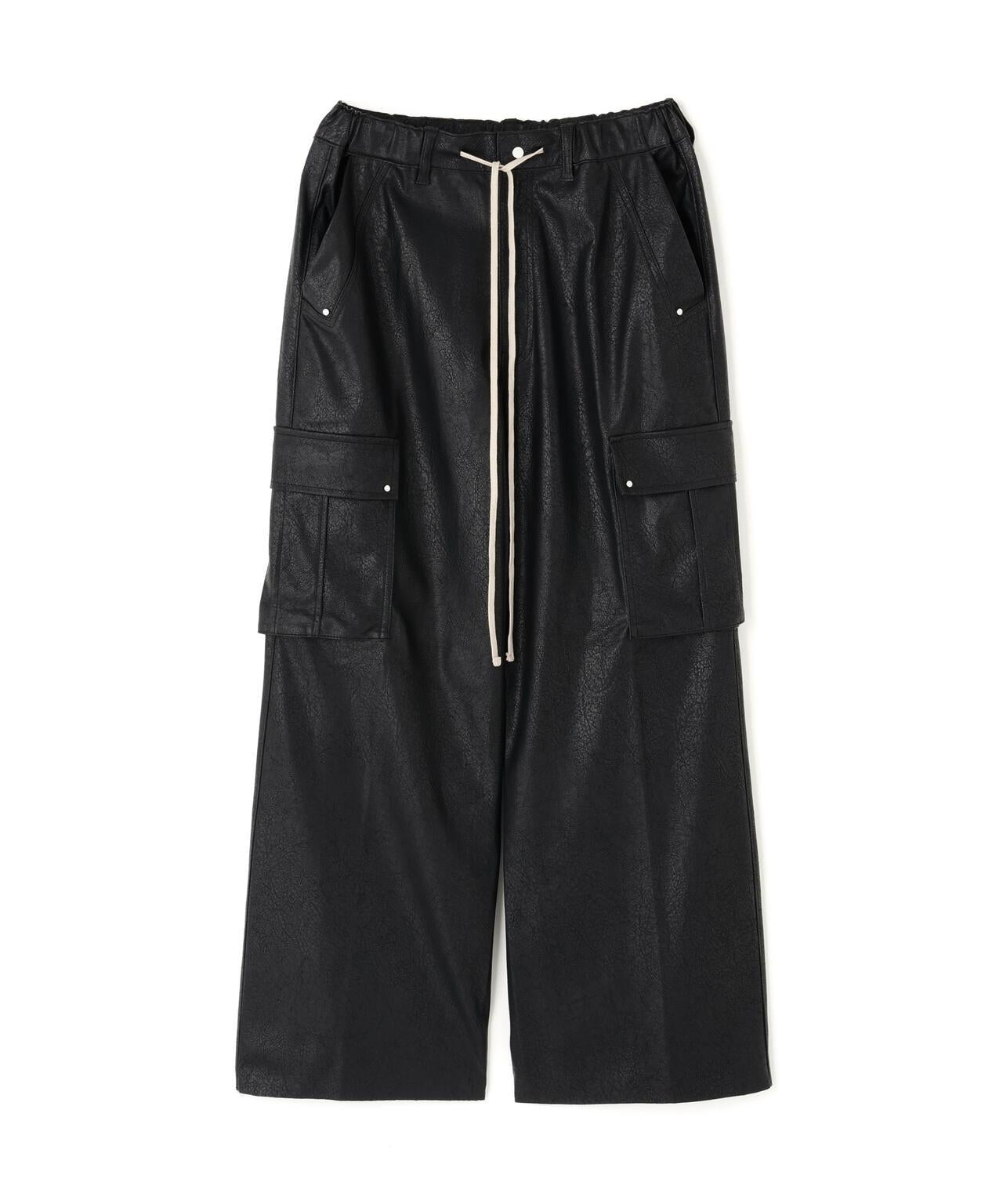 DankeSchon/ダンケシェーン PU LEATHER BAGGY CARGO PANTS 工裝褲