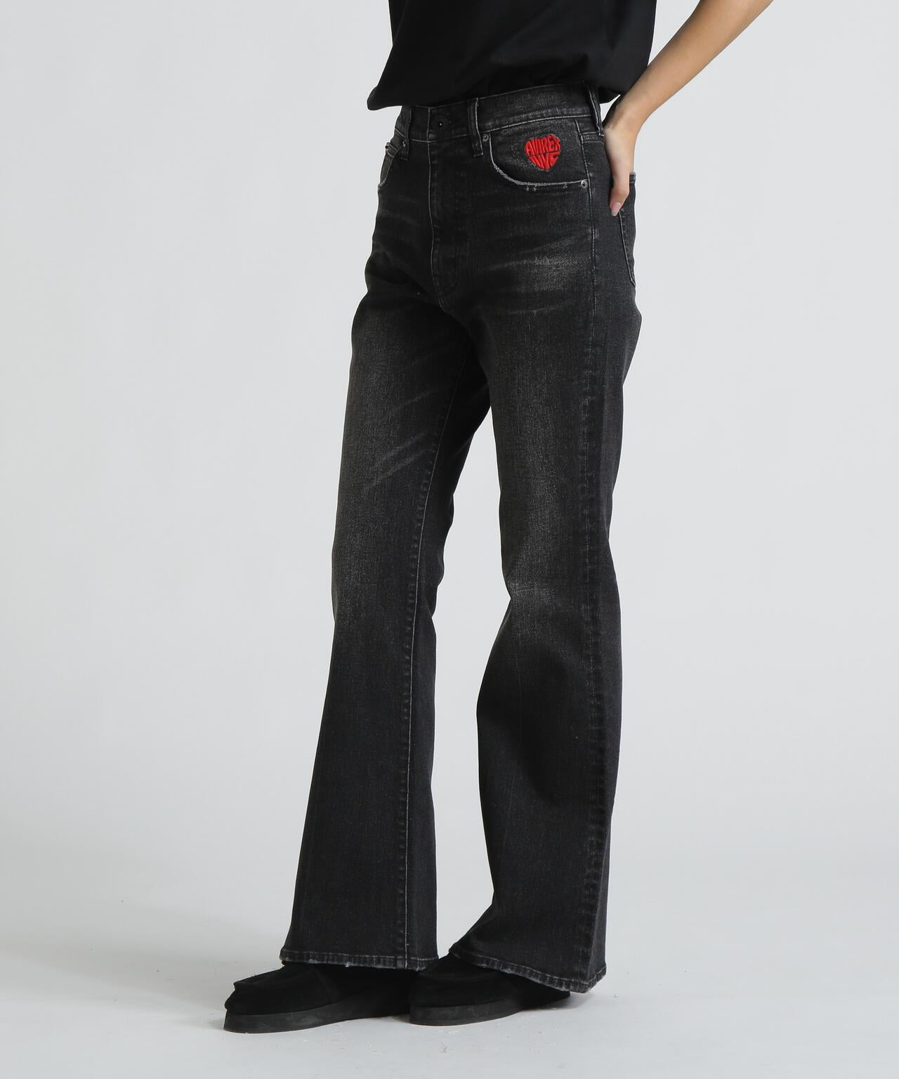 DENIM FLARE PANTS 牛仔喇叭褲