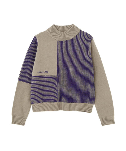 混色拼接 MELANGE SWITCHING KINT PULLOVER 針織套頭衫