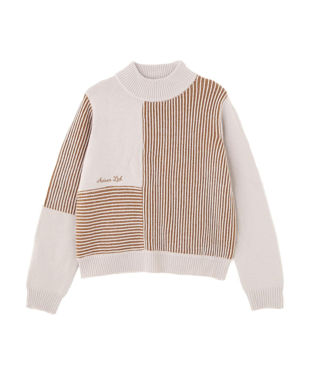 混色拼接 MELANGE SWITCHING KINT PULLOVER 針織套頭衫